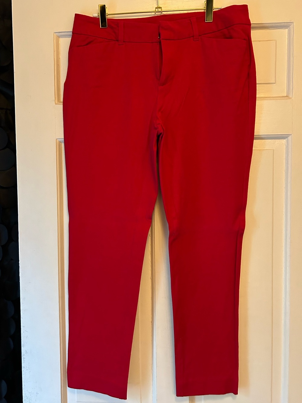 Women’s Red Stretch Chino Pants